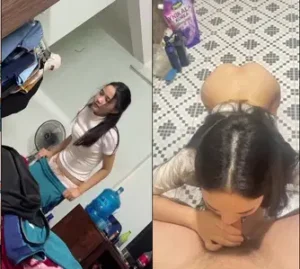 Bé sinh viên bướm hồng hào anh hành hạ em từ phòng tắm ra đến giường ngủ