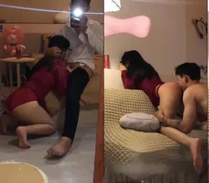 Bé sinh viên kính cận váy đỏ đưa em đi chơi mà anh vét máng vỗ đỏ hết cả mông em